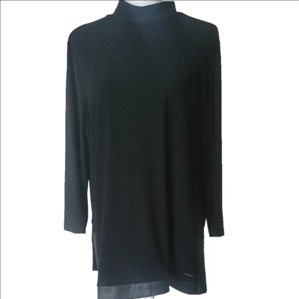 Anne Klein Black Tunic Top - Picture 2 of 10
